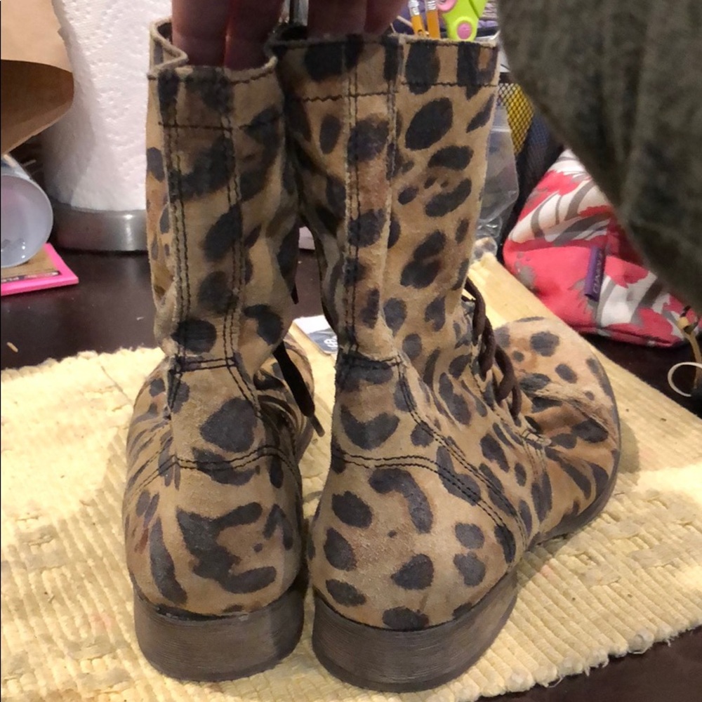 Steve Madden Troopa L Leopard Print Combat Boots - image 2